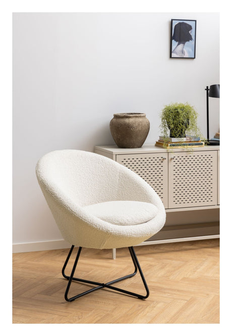 Center Lounge Chair, Cream