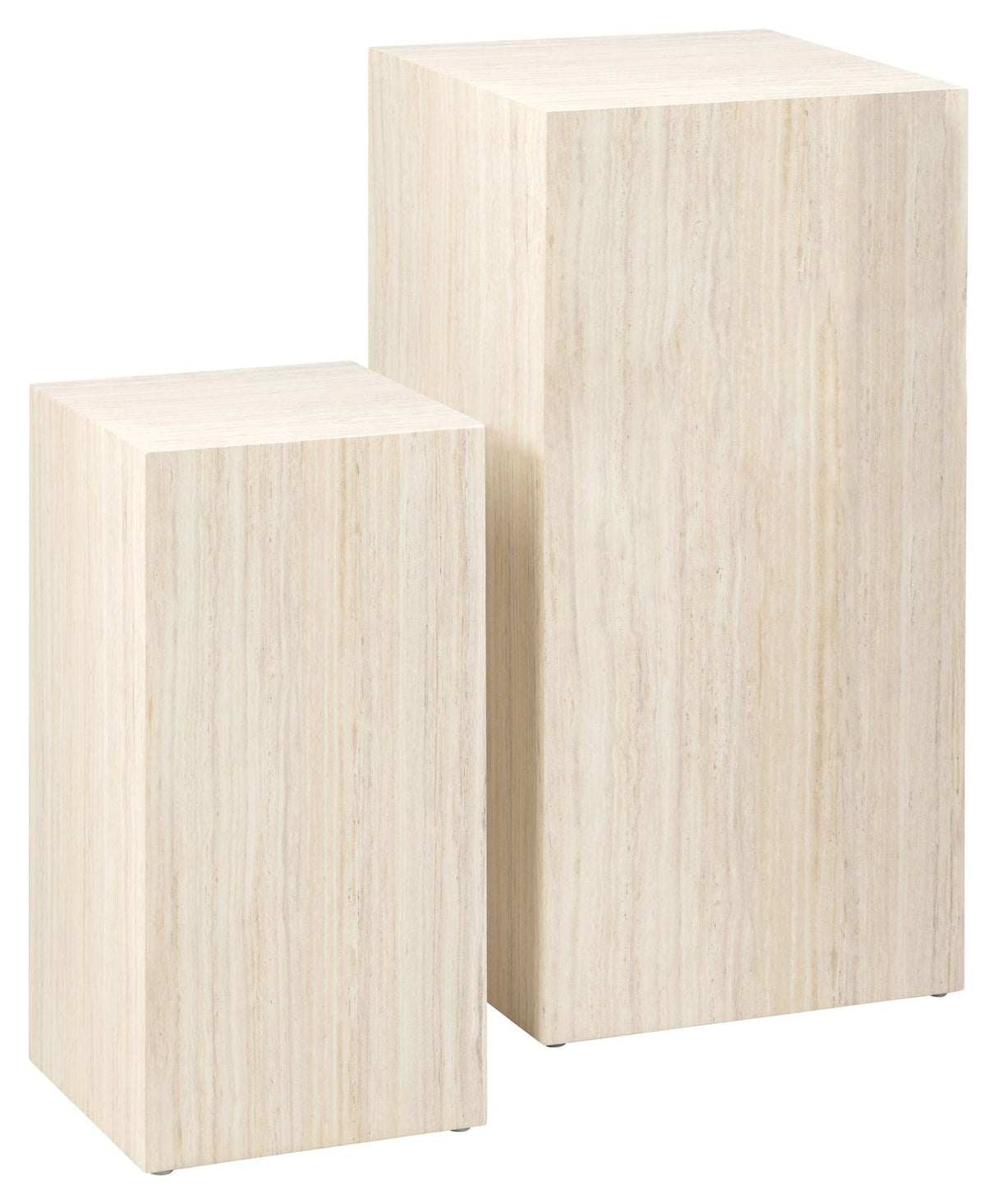 Dice Pedestal, Set of 2, Beige MDF