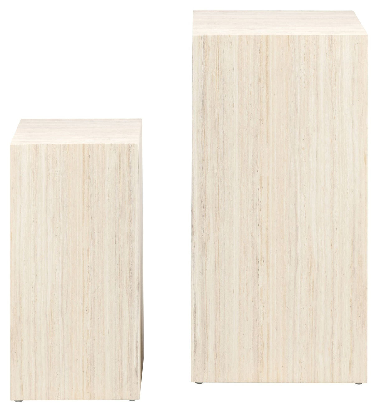 Dice Pedestal, Set of 2, Beige MDF