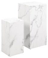 Dice Pedestal, Set of 2 pcs., White MDF