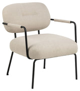 Dillon Lounge Chair, Beige Fabric