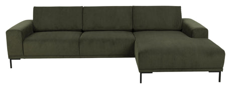 Emerson Sofa w. chaise longue right facing, Green