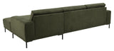 Emerson Sofa w. chaise longue right facing, Green