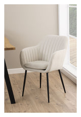 Emilia Dining chair with armrests, Sand