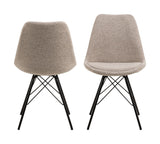 Eris Dining chair, Beige fabric