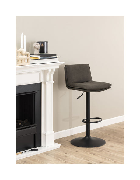 Flynn Bar chair w. gas lift, turn, Anthracite fabric