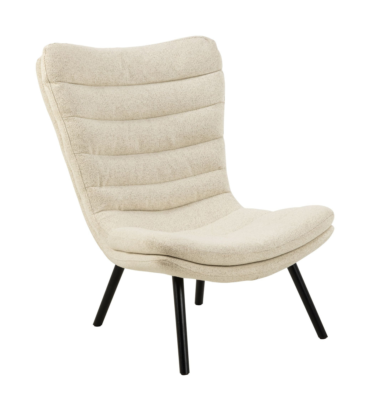 Grafton Armchair with horizontal stitching, Cream fabric