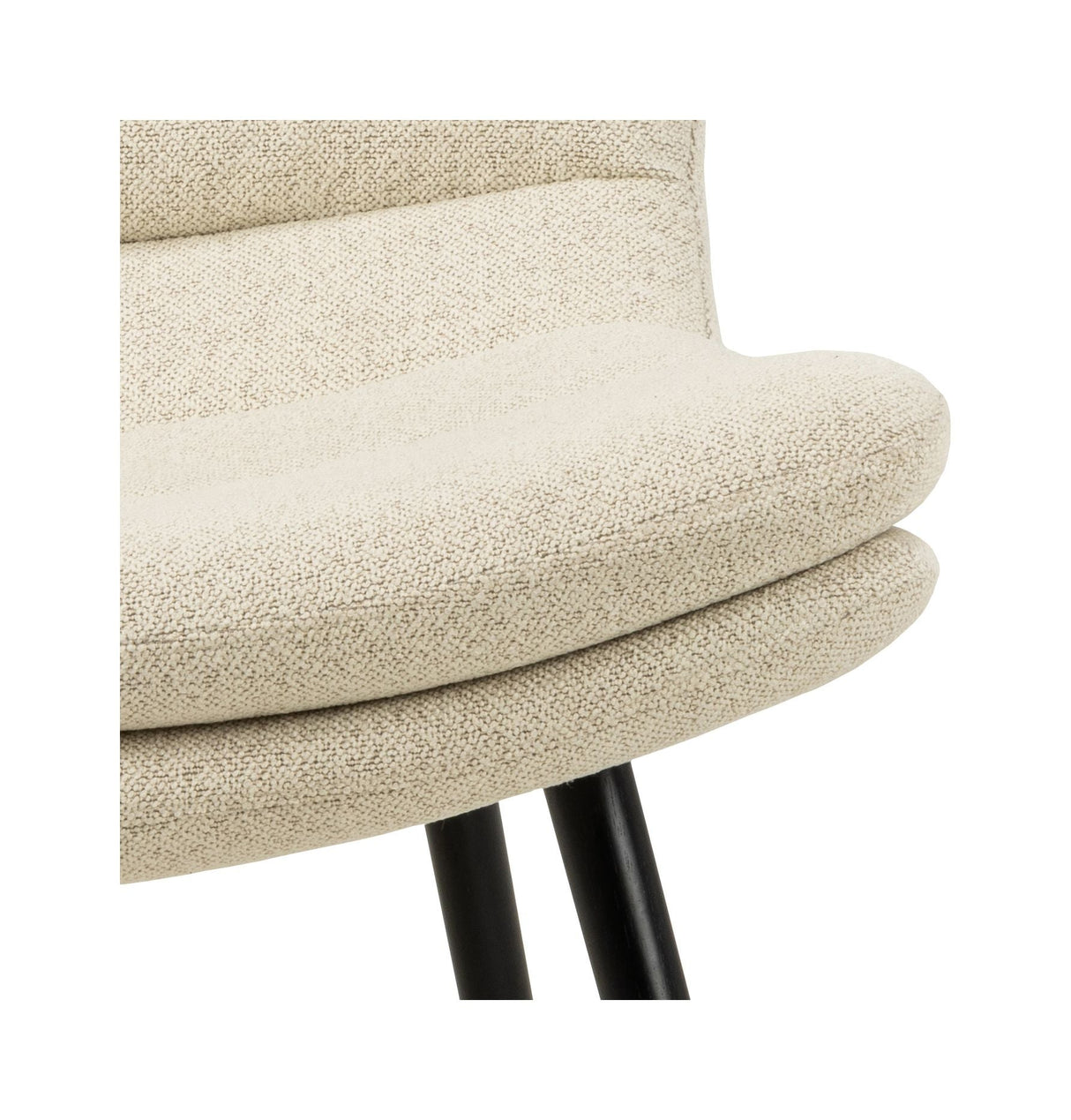 Grafton Armchair with horizontal stitching, Cream fabric