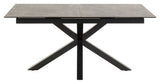 Heaven Dining table with pull-out, Black glass/ceramic, 168/210x90