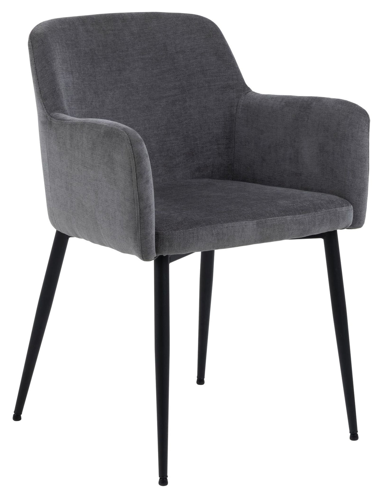 Karen Dining chair with armrests, Gray fabric