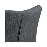 Laura Dining chair with armrests and turns, Dark gray fabric