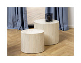 Mice oval Coffee table set in travertine look