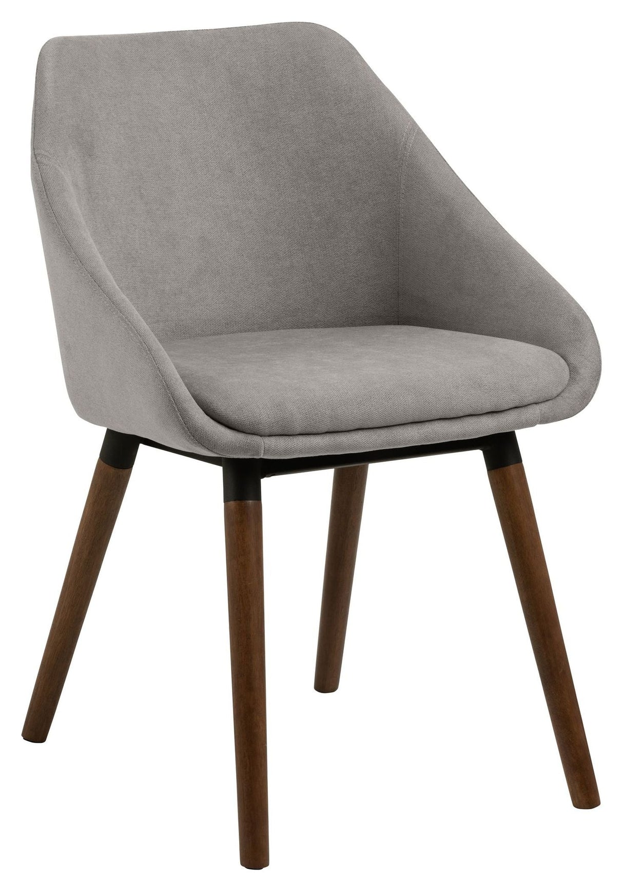 Nils Dining chair with armrests, Gray fabric