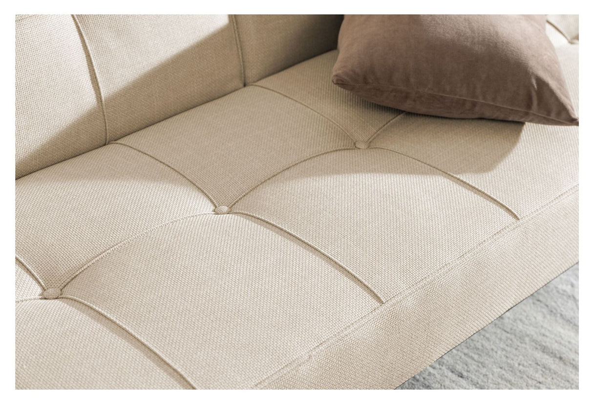 Perugia Sofa bed, Beige fabric, 198x95x87