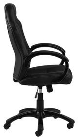 Race Gamer Chair with swivel function and gas lift, Black fabric/PU