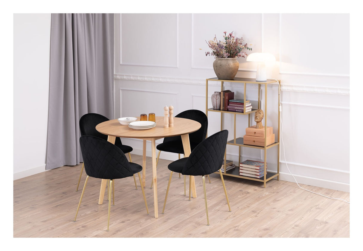 Roxby Dining table, MDF with lacquered veneer, Ø105x76