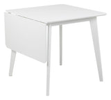 Roxby Dining table with additional plate, White