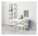 Roxby Dining table with additional plate, White