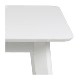 Roxby Dining table with additional plate, White