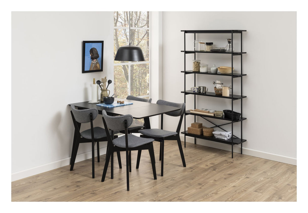 Roxby Dining table with additional plate, Black