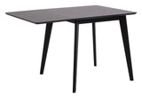 Roxby Dining table with additional plate, Black