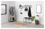 Seaford Clothes rack with shelves, Black metal, 77x37x165