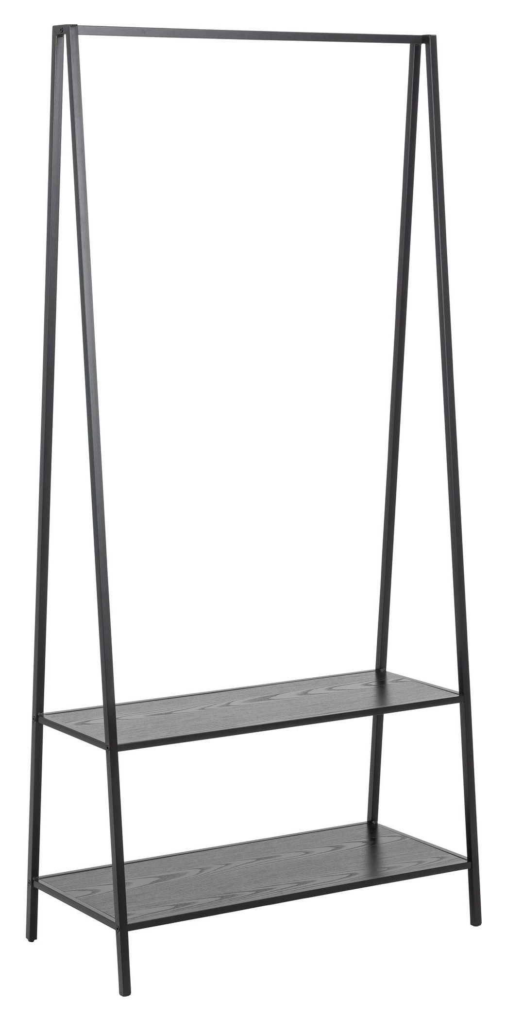 Seaford Clothes rack, Black metal, 77x37x165