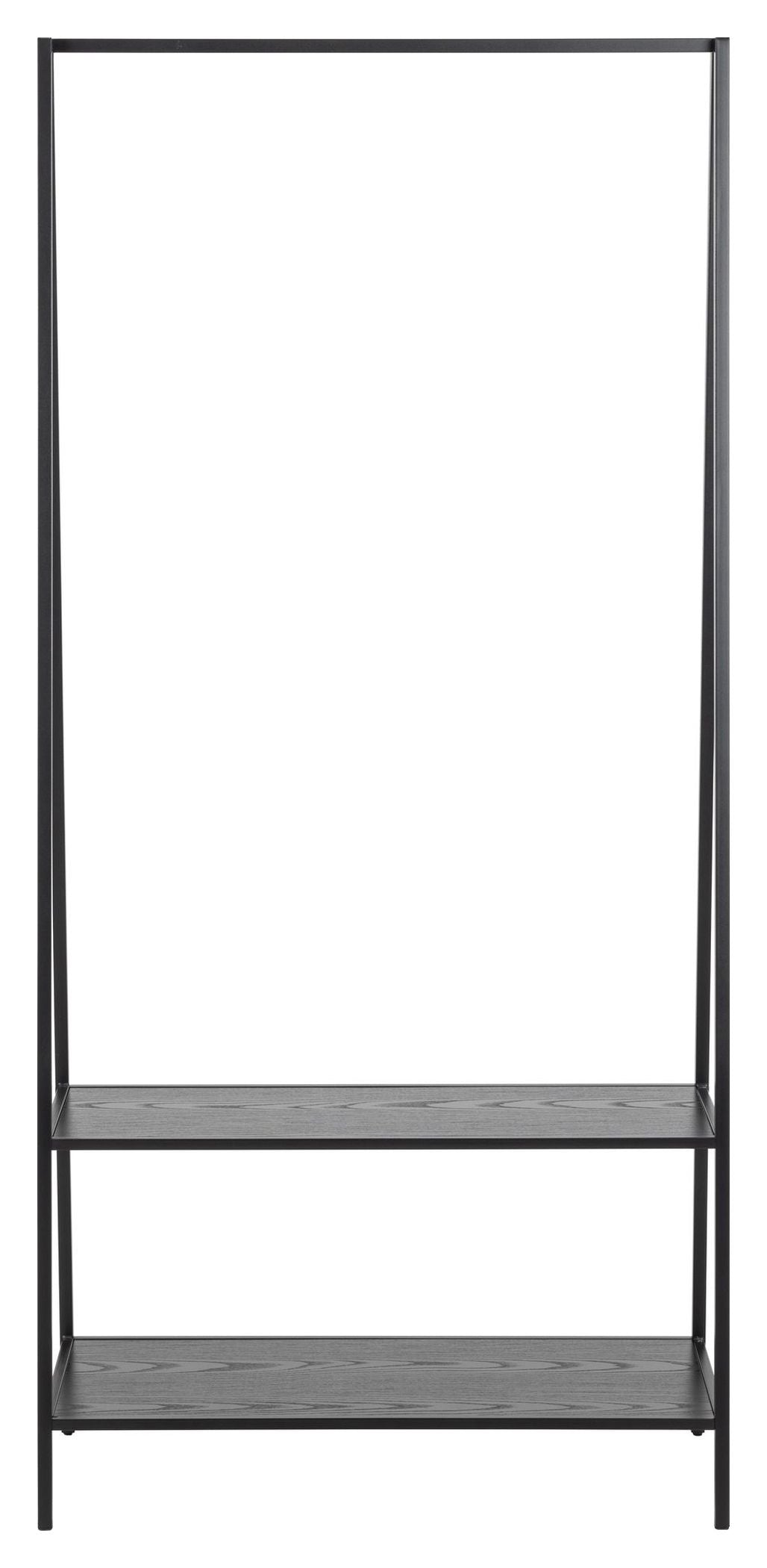 Seaford Clothes rack, Black metal, 77x37x165