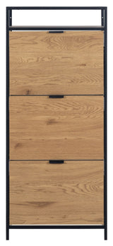 Seaford Shoe Cabinet with 3 shelves, Nature MDF, 56x129