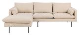 Selena Sofa w. chaise longue Beige, Left facing