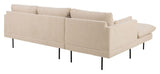 Selena Sofa w. chaise longue Beige, Left facing