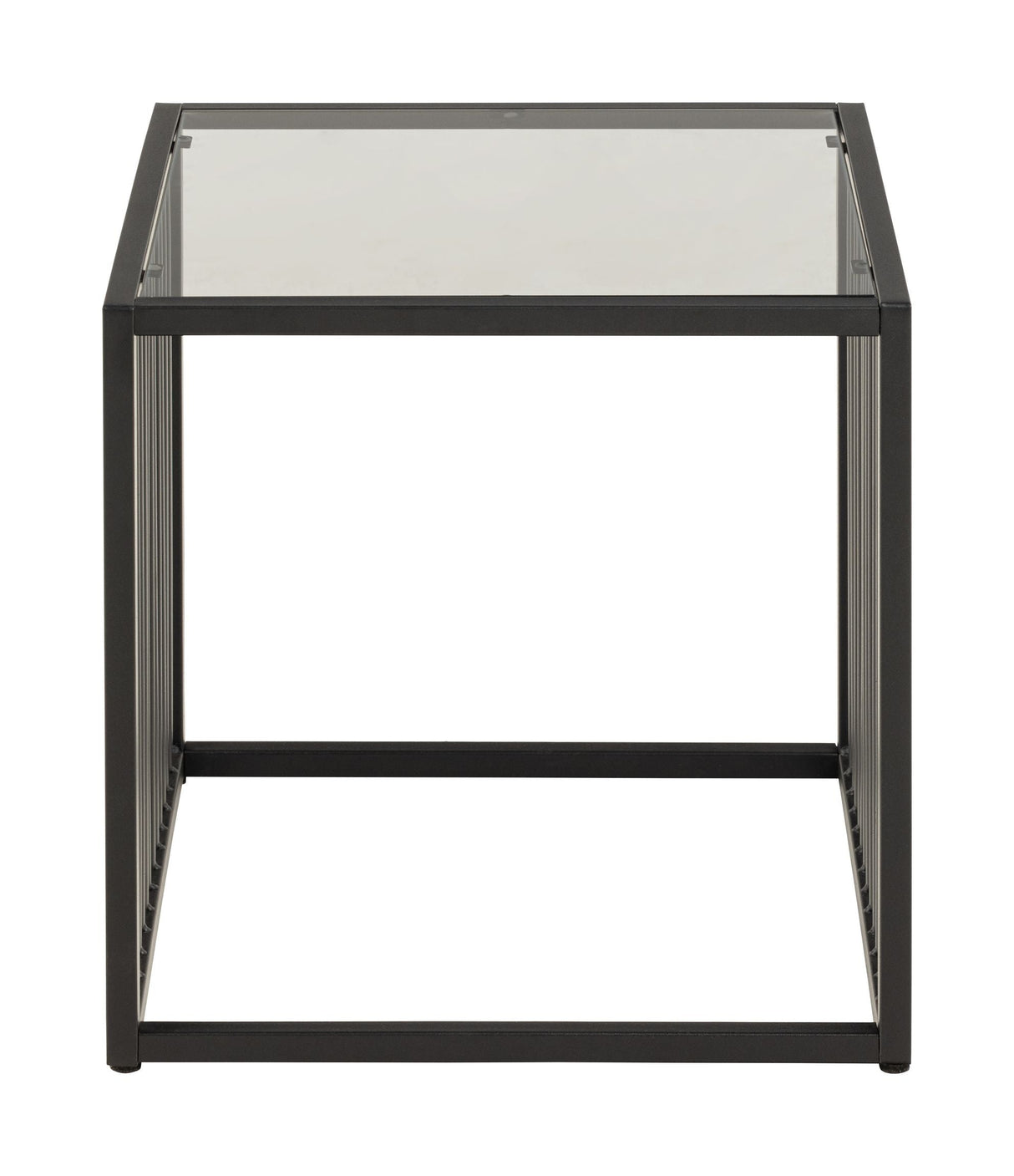 Strington Side table with smoked glass plate, 40x40x40