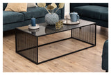 Strington Coffee Table, Black MDF/glass, 120x60