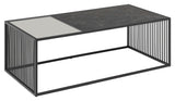 Strington Coffee Table, Black MDF/glass, 120x60