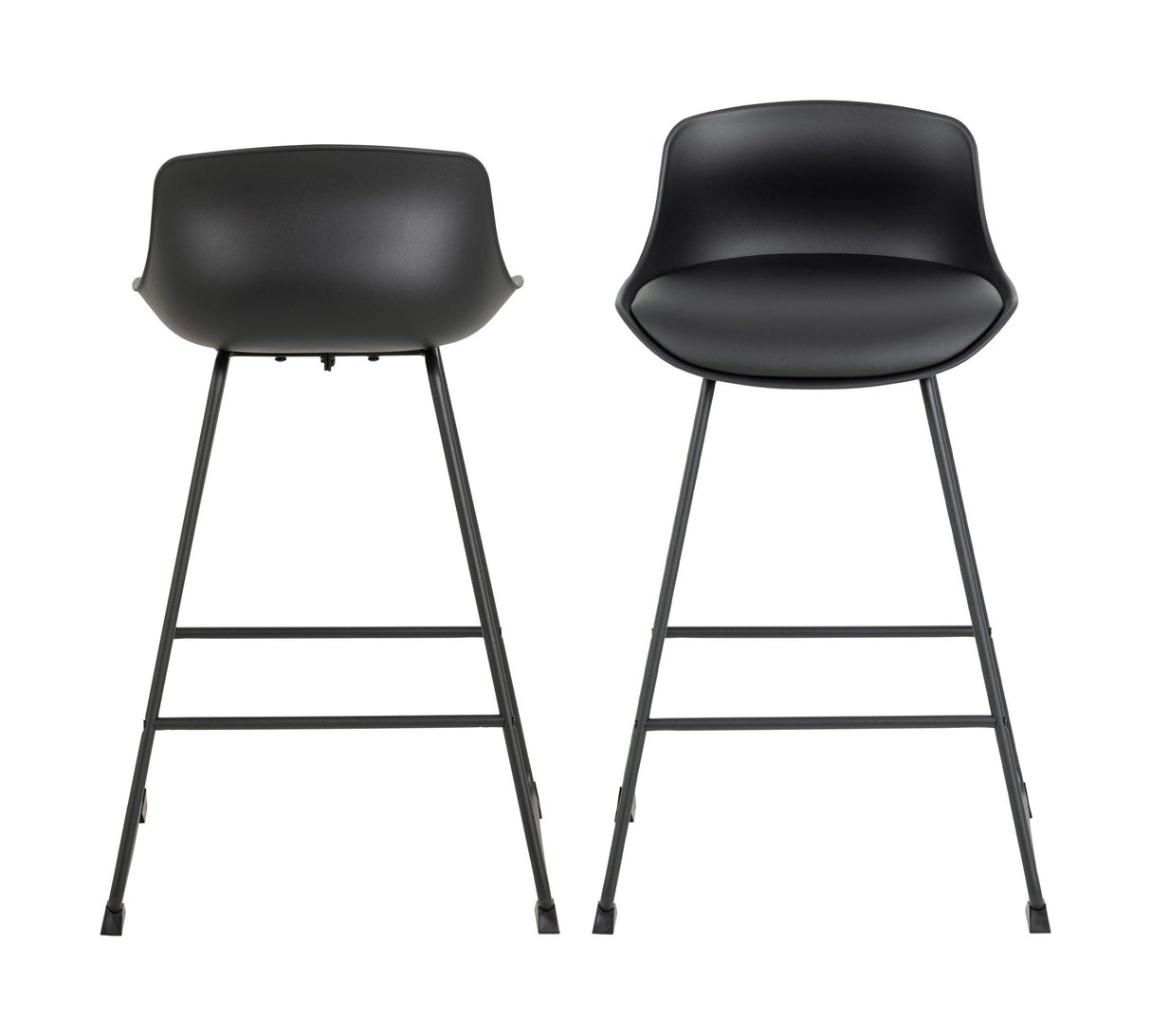 Tina Barstool, Black PU leather look, SH:66