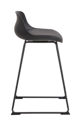 Tina Barstool, Black PU leather look, SH:66