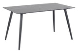 Wicklow Dining table, Matte black ceramic