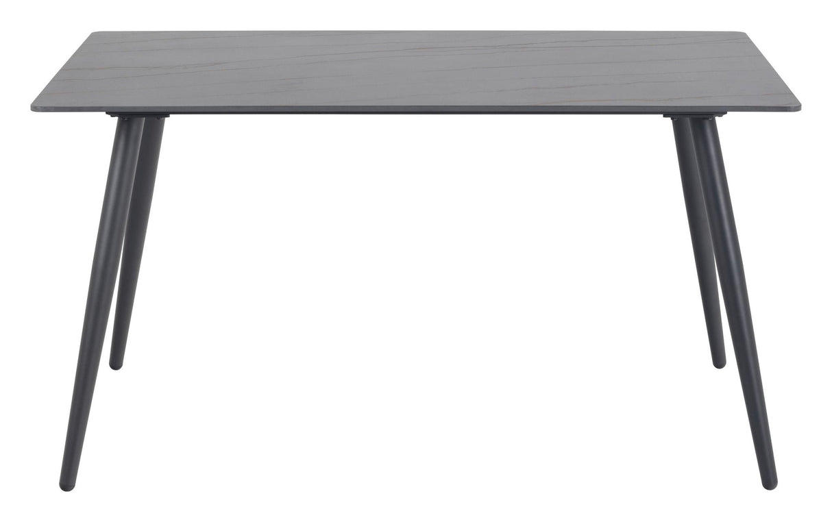 Wicklow Dining table, Matte black ceramic