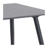 Wicklow Dining table, Matte black ceramic