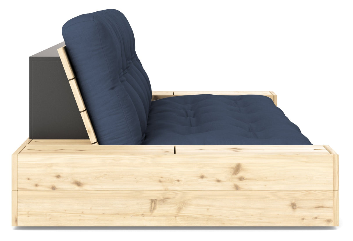 Base Sofa bed with Sideboxes, Navy/nature