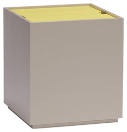 Vault Side Table, Gray/Yellow