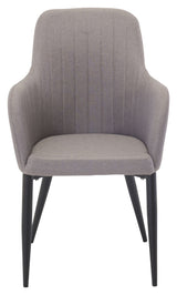 Comfort Dining chair with black legs, Gray