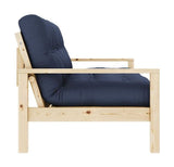 Knob Sofa bed, Lacquered pine, Navy