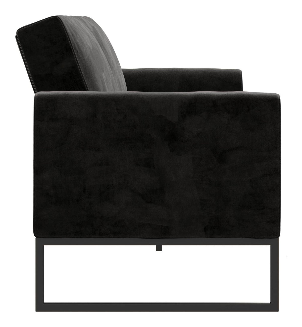 Adley Coil Sofa bed, Black velvet