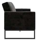 Adley Coil Sofa bed, Black velvet