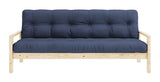 Knob Sofa bed, Lacquered pine, Navy