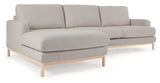 Mihaela 3-pers. Sofa with left-facing chaise longue, Gray fleece