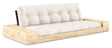 Base Sofa bed with Sideboxes, Natural/black