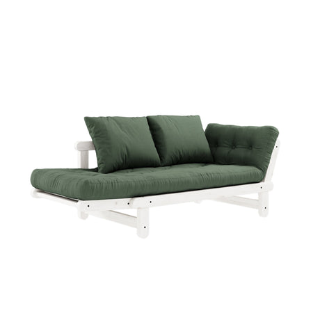 Beat, sofa bed, olive green/white