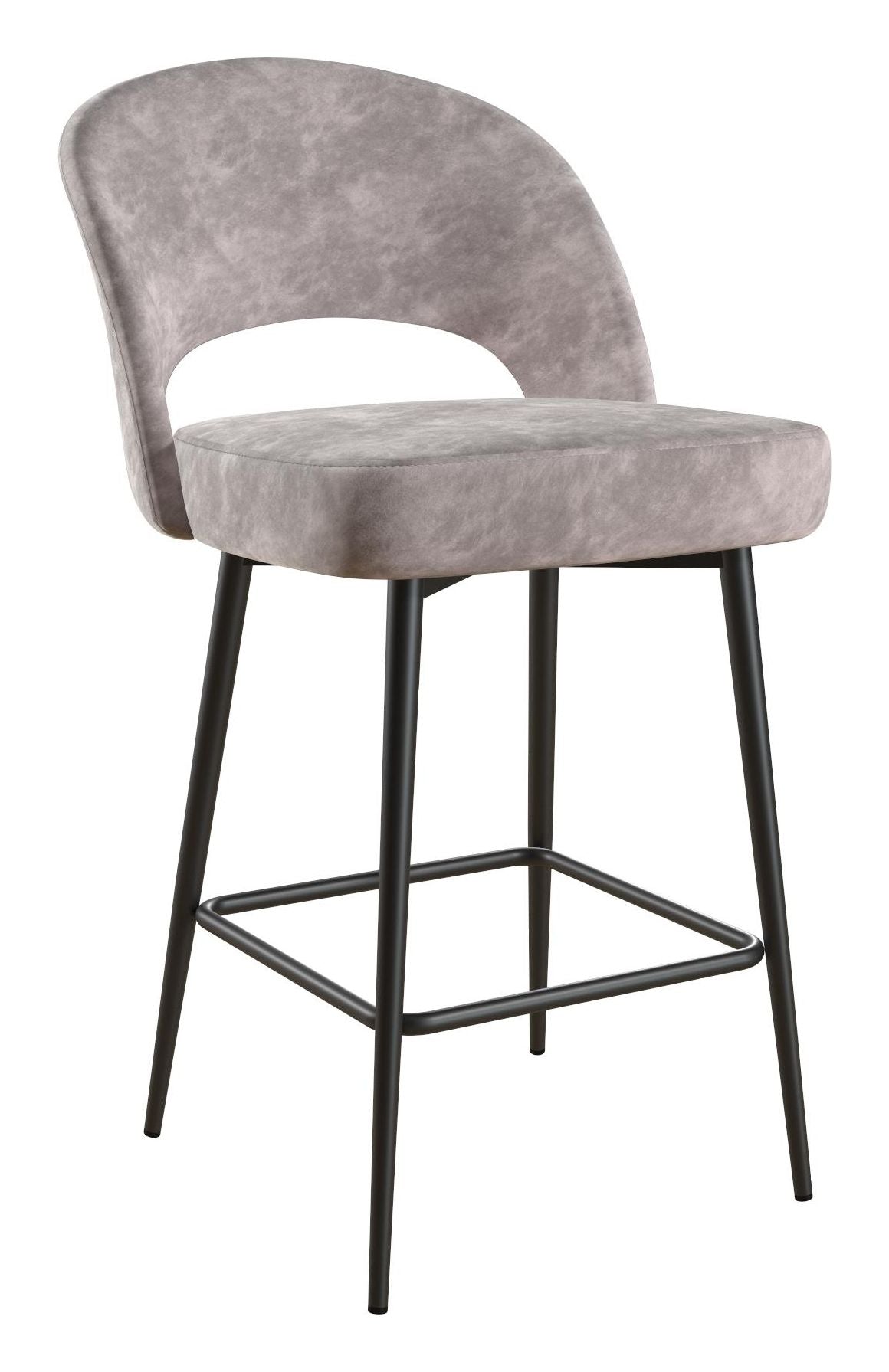 Alexi barstool, Light gray velvet